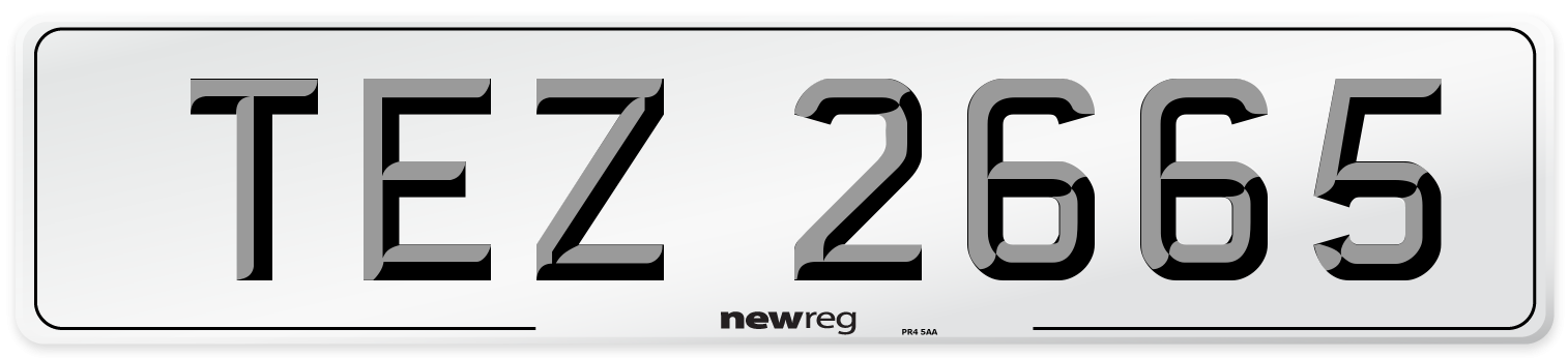TEZ 2665 Number Plate from New Reg